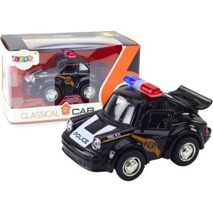 Lean Toys Schwarzes Polizeiauto im Massstab 1:38 - Publicité Lean Toys Schwarzes Polizeiauto im Massstab 1:38 - Publicité