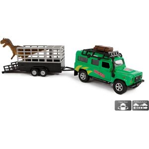 Kids Globe Land Rover avec dino + remorque - Publicité Kids Globe Land Rover avec dino + remorque - Publicité