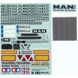 Tamiya Autocollant MAN TGX 26.540 Ver.II - Publicité Tamiya Autocollant MAN TGX 26.540 Ver.II - Publicité
