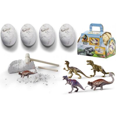 Kit d'excavation de dinosaures Simba - 4 œufs et outils - Publicité Kit d'excavation de dinosaures Simba - 4 œufs et outils - Publicité