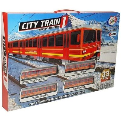 Lean Toys 33-teiliger batteriebetriebener Zug mit Gleisen - Publicité Lean Toys 33-teiliger batteriebetriebener Zug mit Gleisen - Publicité