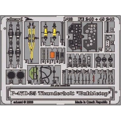 Accessoire P-47D-25 Bubble Eduard - Coloré - Accessoire pour modèle d'avion - Publicité Accessoire P-47D-25 Bubble Eduard - Coloré - Accessoire pour modèle d'avion - Publicité