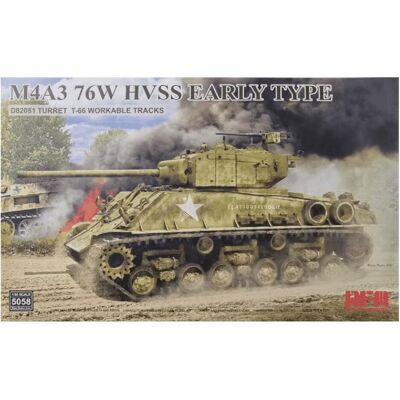 Rye Field Modèles M4A3 76W HVSS Type Précoce - Kit - Publicité Rye Field Modèles M4A3 76W HVSS Type Précoce - Kit - Publicité