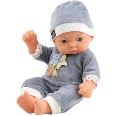 Lean Toys Lean Babypuppe Im Grauen Pyjama Mit Sternenmütze - Publicité Lean Toys Lean Babypuppe Im Grauen Pyjama Mit Sternenmütze - Publicité