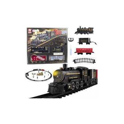 Lean Toys Elektrischer Zug, Lokomotive, Waggons, Gleise, Lichter, Geräusche - Publicité Lean Toys Elektrischer Zug, Lokomotive, Waggons, Gleise, Lichter, Geräusche - Publicité