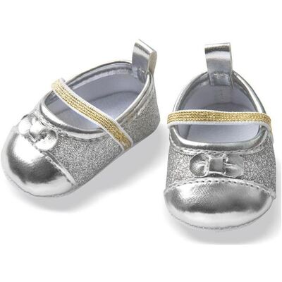 Heless Ballerines argent t.38-45 cm ballerines paillettes, 1 pair, tirette, dès 3 ans - Publicité Heless Ballerines argent t.38-45 cm ballerines paillettes, 1 pair, tirette, dès 3 ans - Publicité