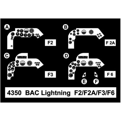 CMK Kit de cockpit BAC Lightning F2/F2A/F3/F6 - Publicité CMK Kit de cockpit BAC Lightning F2/F2A/F3/F6 - Publicité