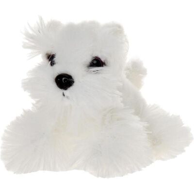 Beppe Chien assis blanc, 13 cm (13 cm) - Publicité Beppe Chien assis blanc, 13 cm (13 cm) - Publicité