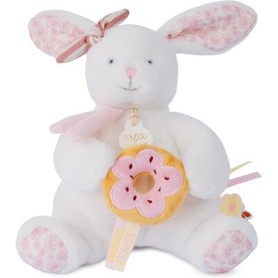 Doudou et Compagnie Hase mit Donut rosa, 20cm (20 cm) - Publicité Doudou et Compagnie Hase mit Donut rosa, 20cm (20 cm) - Publicité