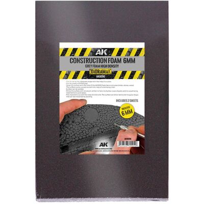 AK Interactive CONSTRUCTION FOAM 6MM - BLUE FOAM 195 x 295 MM (2 SHEETS) - Publicité AK Interactive CONSTRUCTION FOAM 6MM - BLUE FOAM 195 x 295 MM (2 SHEETS) - Publicité