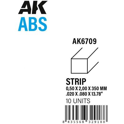 AK Interactive Bandes 0.50 x 2.00 x 350mm - ABS STRIP - Publicité AK Interactive Bandes 0.50 x 2.00 x 350mm - ABS STRIP - Publicité