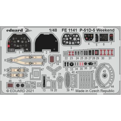 Kit Maquette Avion Eduard P-51D-5 Week-end - Échelle 1:48 - Publicité Kit Maquette Avion Eduard P-51D-5 Week-end - Échelle 1:48 - Publicité