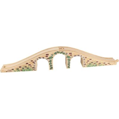 Pont en bois à 3 arches Bigjigs - Accessoire de voie ferrée - Publicité Pont en bois à 3 arches Bigjigs - Accessoire de voie ferrée - Publicité