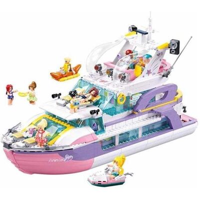 Ensemble de Construction Yacht de Luxe Sluban - Série Girls' Dream - Publicité Ensemble de Construction Yacht de Luxe Sluban - Série Girls' Dream - Publicité