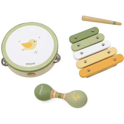 Ensemble de jouets musicaux Viga - Xylophone, Hochet, Tambour - 12M+ - Jouet musical - Publicité Ensemble de jouets musicaux Viga - Xylophone, Hochet, Tambour - 12M+ - Jouet musical - Publicité