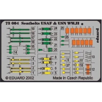 Ceintures de sécurité WWII USAF USN Eduard - Kit de modèle - Publicité Ceintures de sécurité WWII USAF USN Eduard - Kit de modèle - Publicité