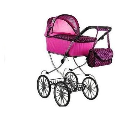 Lean Toys Alice Retro Puppenwagen mit Tasche - Publicité Lean Toys Alice Retro Puppenwagen mit Tasche - Publicité