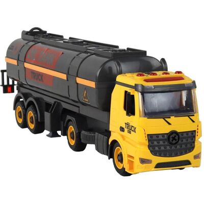 Lean Toys Camion-citerne DIY jaune - Lumière & Son - Publicité Lean Toys Camion-citerne DIY jaune - Lumière & Son - Publicité