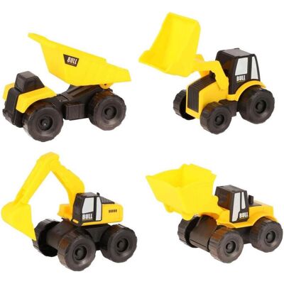 Ensemble de véhicules de construction Toi-toys - 4 véhicules jaunes - Publicité Ensemble de véhicules de construction Toi-toys - 4 véhicules jaunes - Publicité