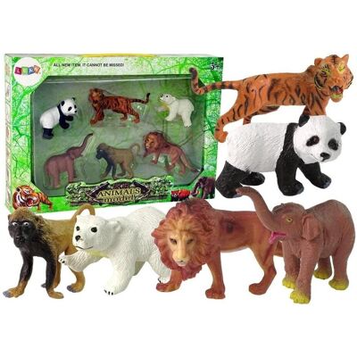 Lean Toys Tigre Singe Lion - Figurines d'animaux sauvages, 6 pcs - Publicité Lean Toys Tigre Singe Lion - Figurines d'animaux sauvages, 6 pcs - Publicité