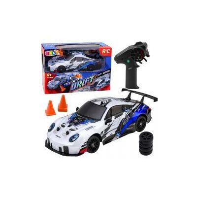 Lean Toys Ferngesteuertes Drift-Auto RC mit austauschbaren Rädern, Allradantrieb, blau, Massstab 1:24 - Publicité Lean Toys Ferngesteuertes Drift-Auto RC mit austauschbaren Rädern, Allradantrieb, blau, Massstab 1:24 - Publicité