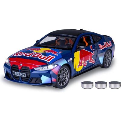 Blau BMW M4 Diecast 1:24 inkl. Knopfzellen - Publicité Blau BMW M4 Diecast 1:24 inkl. Knopfzellen - Publicité