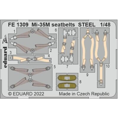 Eduard Mi-35M seatbelts STEEL pour ZVEZDA - Publicité Eduard Mi-35M seatbelts STEEL pour ZVEZDA - Publicité