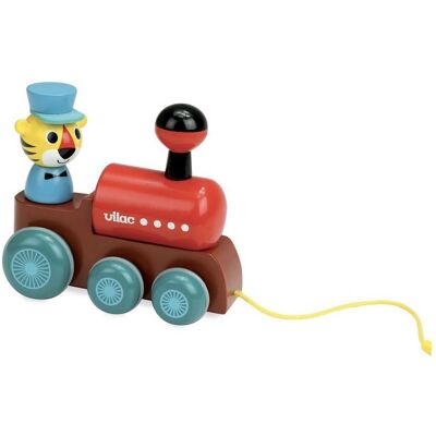 Vilac Ingela P. Arrhenius Jouet à tirer - Petit train en bois pour enfants - Publicité Vilac Ingela P. Arrhenius Jouet à tirer - Petit train en bois pour enfants - Publicité