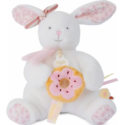 Doudou et Compagnie Hase mit Donut rosa, 20cm (20 cm) - Publicité Doudou et Compagnie Hase mit Donut rosa, 20cm (20 cm) - Publicité