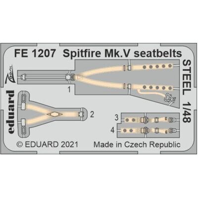 Ceintures acier 1/48 Spitfire Mk.V Eduard - Ceintures de sécurité - Publicité Ceintures acier 1/48 Spitfire Mk.V Eduard - Ceintures de sécurité - Publicité