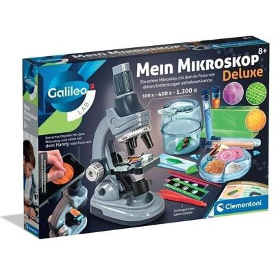 Clementoni Galileo Mein Mikroskop Deluxe bis 1200fach 8+ - Publicité Clementoni Galileo Mein Mikroskop Deluxe bis 1200fach 8+ - Publicité
