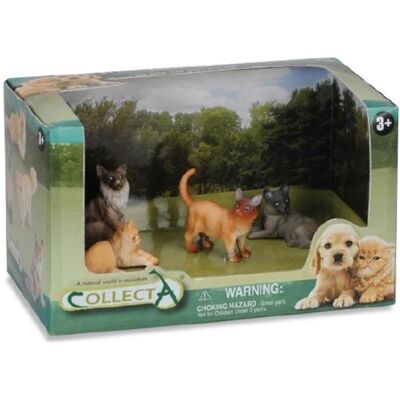 Collecta Cats : Set de 4 Figurines d'Animaux - Boîte Cadeau 22x13x13cm - Publicité Collecta Cats : Set de 4 Figurines d'Animaux - Boîte Cadeau 22x13x13cm - Publicité