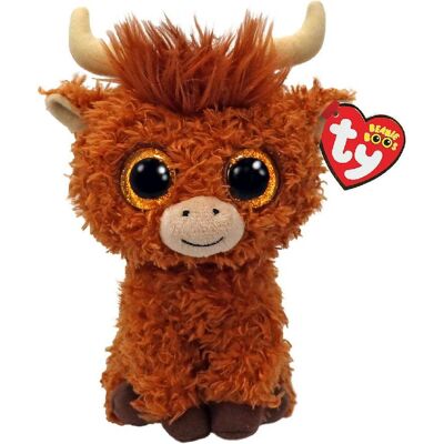 Ty Beanie Boo Alfie Highland Cow Brown 15cm (15 cm) - Publicité Ty Beanie Boo Alfie Highland Cow Brown 15cm (15 cm) - Publicité
