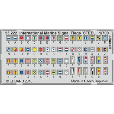 Drapeaux de signalisation marine en acier Eduard - Échelle 1/700 - Kit de détail pour modèles - Publicité Drapeaux de signalisation marine en acier Eduard - Échelle 1/700 - Kit de détail pour modèles - Publicité
