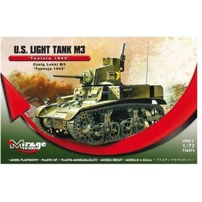 Maquette M3 US Light Tank Tunisie 1943 - Kit militaire - 1:72 - Publicité Maquette M3 US Light Tank Tunisie 1943 - Kit militaire - 1:72 - Publicité