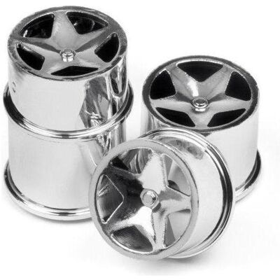 HPI Q32 - Super Star Wheel Set (Chrome/4pcs) - Publicité HPI Q32 - Super Star Wheel Set (Chrome/4pcs) - Publicité