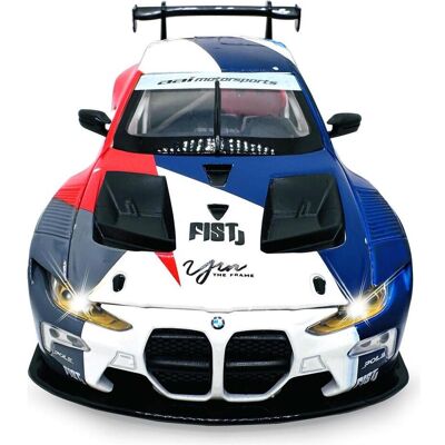 Weiss BMW M4 GT3 Diecast 1:24 weiss inkl. Knopfzellen - Publicité Weiss BMW M4 GT3 Diecast 1:24 weiss inkl. Knopfzellen - Publicité