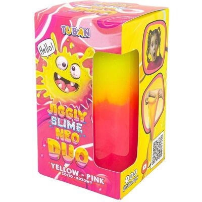 Tuban Jiggly Slime Neo Duo gelb-rosa 430g - Publicité Tuban Jiggly Slime Neo Duo gelb-rosa 430g - Publicité