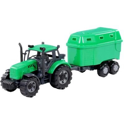 Cavallino Toys Modèle 1:32 Tracteur Vert avec Remorque pour Chevaux - Publicité Cavallino Toys Modèle 1:32 Tracteur Vert avec Remorque pour Chevaux - Publicité