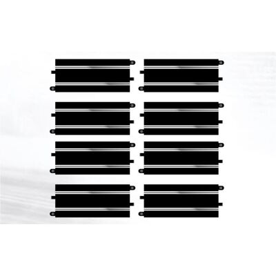 Pack d'extension de piste Scalextric C8554 - 8x C8205 droites - Publicité Pack d'extension de piste Scalextric C8554 - 8x C8205 droites - Publicité
