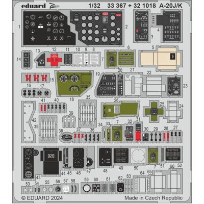 Eduard A-20J/K HKM 1:32 Kit de Superdétail pour Avions - Publicité Eduard A-20J/K HKM 1:32 Kit de Superdétail pour Avions - Publicité