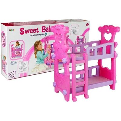 Lean Toys Lit superposé rose pour poupées - Publicité Lean Toys Lit superposé rose pour poupées - Publicité