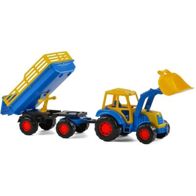 Cavallino Toys Cavallino Tractor avec Chargeur et Remorque - Tracteur en Jouet - Publicité Cavallino Toys Cavallino Tractor avec Chargeur et Remorque - Tracteur en Jouet - Publicité