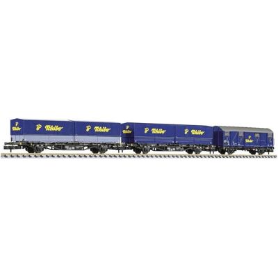 Liliput L260112 Ensemble de 3 wagons de marchandises - Wagons de fret - Publicité Liliput L260112 Ensemble de 3 wagons de marchandises - Wagons de fret - Publicité