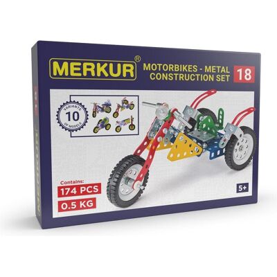Jeu de Construction Merkur - 10 Modèles de Motos - 172 pcs - 26x18x5cm - Publicité Jeu de Construction Merkur - 10 Modèles de Motos - 172 pcs - 26x18x5cm - Publicité