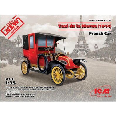 Kit de Modèle Taxi Renault Marne 1914 - Modèle de Voiture - Publicité Kit de Modèle Taxi Renault Marne 1914 - Modèle de Voiture - Publicité