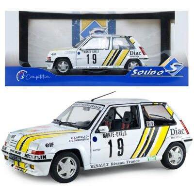 Solido 1:18 Renault 5 GT Turbo #19 weiss - Publicité Solido 1:18 Renault 5 GT Turbo #19 weiss - Publicité