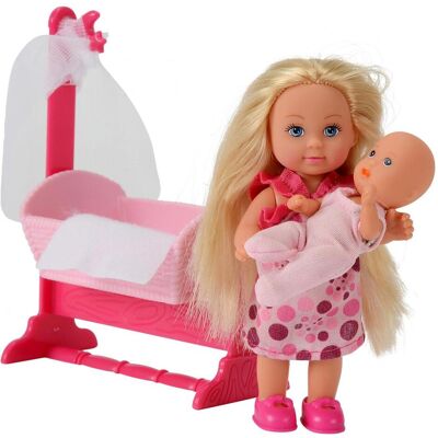 Poupée Simba Toys 105736242 - Avec Berceau & Accessoires - Publicité Poupée Simba Toys 105736242 - Avec Berceau & Accessoires - Publicité