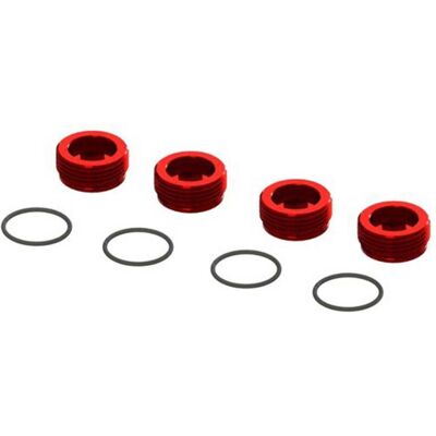Arrma Aluminum Front Hub Nut Red (4) inc O-Rings - Publicité Arrma Aluminum Front Hub Nut Red (4) inc O-Rings - Publicité