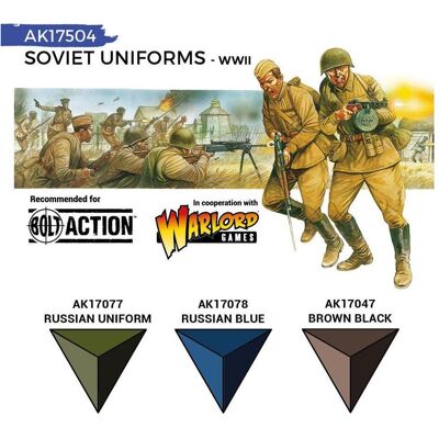 AK Interactive Quick Gen - Soviet Uniforms (Set 3 Refs) - Publicité AK Interactive Quick Gen - Soviet Uniforms (Set 3 Refs) - Publicité